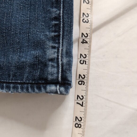 7 For All Mankind Men's Foolproof Slimmy Dark Blue Denim Jeans, Size 32 - Picture 9 of 10